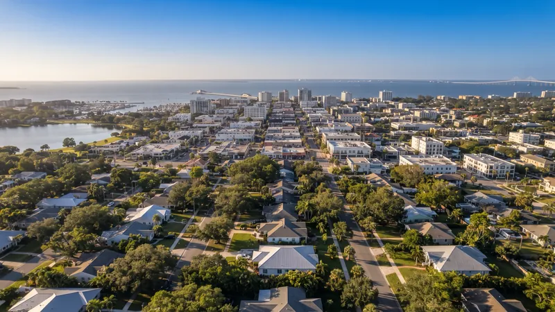 Aerial view of Saint Petersburg, FL